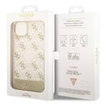 GUESS GUHCP14MHG4MHG IPHONE 14 PLUS / 15 PLUS 6.7" ZŁOTY/GOLD HARDCASE 4G PATTERN SCRIPT