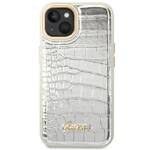 GUESS GUHCP14MHGCRHS IPHONE 14 PLUS / 15 PLUS 6.7" SREBRNY/SILVER HARDCASE CROCO COLLECTION