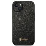 GUESS GUHCP14MHGGSHK IPHONE 14 PLUS / 15 PLUS 6.7" CZARNY/BLACK HARD CASE GLITTER SCRIPT