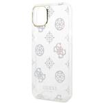 GUESS GUHCP14MHTPPTH IPHONE 14 PLUS / 15 PLUS 6.7" PRZEZROCZYSTY/TRANSPARENT HARD CASE PEONY GLITTER