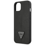 GUESS GUHCP14MPSATLK IPHONE 14 PLUS / 15 PLUS 6.7" CZARNY/BLACK HARDCASE SAFFIANOTRIANGLE LOGO