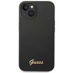 GUESS GUHCP14MSLSMK IPHONE 14 PLUS / 15 PLUS 6.7" CZARNY/BLACK HARD CASE SILICONE VINTAGE GOLD LOGO