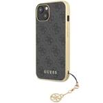 GUESS GUHCP14SGF4GGR IPHONE 14 / 15 / 13 6.1" SZARY/GREY HARDCASE 4G CHARMS COLLECTION