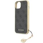 GUESS GUHCP14SGF4GGR IPHONE 14 / 15 / 13 6.1" SZARY/GREY HARDCASE 4G CHARMS COLLECTION