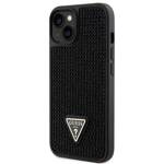 GUESS GUHCP14SHDGTPK IPHONE 14 / 15 / 13 6.1" CZARNY/BLACK HARDCASE RHINESTONE TRIANGLE