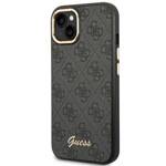 GUESS GUHCP14SHG4SHK IPHONE 14 / 15 / 13 6.1" CZARNY/BLACK HARD CASE 4G VINTAGE GOLD LOGO