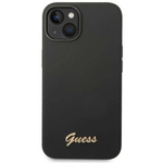 GUESS GUHCP14SSLSMK IPHONE 14 / 15 / 13 6.1" CZARNY/BLACK HARD CASE SILICONE VINTAGE GOLD LOGO