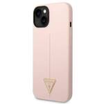 GUESS GUHCP14SSLTGP IPHONE 14 / 15 / 13 6.1" RÓŻOWY/PINK HARDCASE SILICONE TRIANGLE