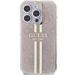 GUESS GUHCP14XH4PSEGP IPHONE 14 PRO MAX 6.7" RÓŻOWY/PINK HARDCASE IML 4G GOLD STRIPE