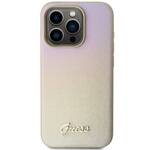 GUESS GUHCP14XPSAIRSD IPHONE 14 PRO MAX 6.7" ZŁOTY/GOLD HARDCASE SAFFIANO IRIDESCENT SCRIPT