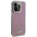 GUESS GUHCP15LHDECMP IPHONE 15 PRO 6.1" RÓŻOWY/PINK HARDCASE IML FACETED MIRROR DISCO IRIDESCENT