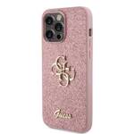 GUESS GUHCP15LHG4SGP IPHONE 15 PRO 6.1" RÓŻOWY/PINK HARDCASE GLITTER SCRIPT BIG 4G