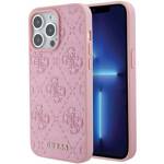 GUESS GUHCP15LP4EPMP IPHONE 15 PRO 6.1" RÓŻOWY/PINK HARDCASE LEATHER 4G STAMPED