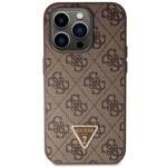 GUESS GUHCP15LP4TDSCPW IPHONE 15 PRO 6.1" BRĄZOWY/BROWN HARDCASE CROSSBODY 4G METAL LOGO