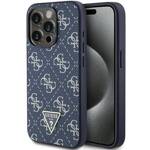 GUESS GUHCP15LPG4GPB IPHONE 15 PRO 6.1" NIEBIESKI/BLUE HARDCASE 4G TRIANGLE METAL LOGO