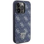 GUESS GUHCP15LPG4GPB IPHONE 15 PRO 6.1" NIEBIESKI/BLUE HARDCASE 4G TRIANGLE METAL LOGO