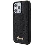 GUESS GUHCP15LPSFDGSK IPHONE 15 PRO 6.1" CZARNY/BLACK HARDCASE SEQUIN SCRIPT METAL