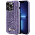 GUESS GUHCP15LPSFDGSU IPHONE 15 PRO 6.1" FIOLETOWY/PURPLE HARDCASE SEQUIN SCRIPT METAL