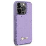 GUESS GUHCP15LPSFDGSU IPHONE 15 PRO 6.1" FIOLETOWY/PURPLE HARDCASE SEQUIN SCRIPT METAL