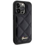 GUESS GUHCP15LPSQSQSK IPHONE 15 PRO 6.1" CZARNY/BLACK HARDCASE QUILTED METAL LOGO