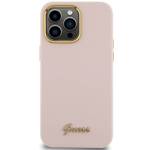 GUESS GUHCP15LSMBSLP IPHONE 15 PRO 6.1" RÓŻOWY/PINK HARDCASE SILICONE SCRIPT METAL LOGO & FRAME