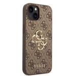 GUESS GUHCP15M4GMGBR IPHONE 15 PLUS / 14 PLUS 6.7" BRĄZOWY/BROWN HARDCASE 4G BIG METAL LOGO