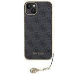 GUESS GUHCP15MGF4GGR IPHONE 15 PLUS / 14 PLUS 6.7" SZARY/GREY HARDCASE 4G CHARMS COLLECTION