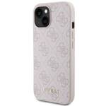 GUESS GUHCP15SG4GFPI IPHONE 15 / 14 / 13 6.1" RÓŻOWY/PINK HARD CASE 4G METAL GOLD LOGO