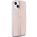 GUESS GUHCP15SH4PSEGP IPHONE 15 / 14 / 13 6.1" RÓŻOWY/PINK HARDCASE IML 4G GOLD STRIPE