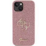 GUESS GUHCP15SHG4SGP IPHONE 15 / 14 / 13 6.1" RÓŻOWY/PINK HARDCASE GLITTER SCRIPT BIG 4G