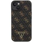 GUESS GUHCP15SPG4GPK IPHONE 15 / 14 / 13 6.1" CZARNY/BLACK HARDCASE 4G TRIANGLE METAL LOGO