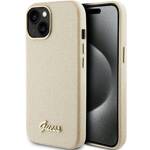 GUESS GUHCP15SPGMCSD IPHONE 15 / 14 / 13 6.1" ZŁOTY/LIGHT GOLD HARDCASE GLITTER GLOSSY SCRIPT