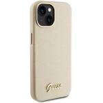 GUESS GUHCP15SPGMCSD IPHONE 15 / 14 / 13 6.1" ZŁOTY/LIGHT GOLD HARDCASE GLITTER GLOSSY SCRIPT