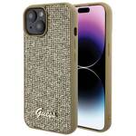 GUESS GUHCP15SPMSDGSD IPHONE 15 / 14 / 13 6.1" ZŁOTY/GOLD HARDCASE DISCO METAL SCRIPT