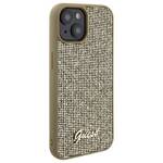 GUESS GUHCP15SPMSDGSD IPHONE 15 / 14 / 13 6.1" ZŁOTY/GOLD HARDCASE DISCO METAL SCRIPT