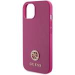 GUESS GUHCP15SPS4DGPP IPHONE 15 / 14 / 13 6.1" RÓŻOWY/PINK HARDCASE STRASS METAL LOGO