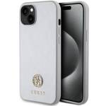 GUESS GUHCP15SPS4DGPS IPHONE 15 / 14 / 13 6.1" SREBRNY/SILVER HARDCASE STRASS METAL LOGO