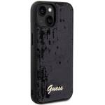 GUESS GUHCP15SPSFDGSK IPHONE 15 / 14 / 13 6.1" CZARNY/BLACK HARDCASE SEQUIN SCRIPT METAL