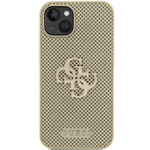 GUESS GUHCP15SPSP4LGD IPHONE 15 / 14 / 13 6.1" ZŁOTY/GOLD HARDCASE PERFORATED 4G GLITTER