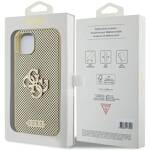 GUESS GUHCP15SPSP4LGD IPHONE 15 / 14 / 13 6.1" ZŁOTY/GOLD HARDCASE PERFORATED 4G GLITTER