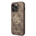 GUESS GUHCP15X4GMGBR IPHONE 15 PRO MAX 6.7" BRĄZOWY/BROWN HARDCASE 4G BIG METAL LOGO