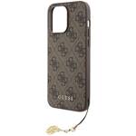 GUESS GUHCP15XGF4GBR IPHONE 15 PRO MAX 6.7" BRĄZOWY/BROWN HARDCASE 4G CHARMS COLLECTION