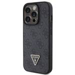 GUESS GUHCP15XP4TDPK IPHONE 15 PRO MAX 6.7" CZARNY/BLACK HARDCASE LEATHER 4G DIAMOND TRIANGLE