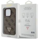 GUESS GUHCP15XP4TDPW IPHONE 15 PRO MAX 6.7" BRĄZOWY/BROWN HARDCASE LEATHER 4G TRIANGLE STRASS