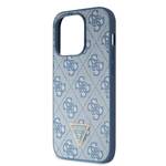 GUESS GUHCP15XP4TDSCPB IPHONE 15 PRO MAX 6.7" NIEBIESKI/BLUE HARDCASE CROSSBODY 4G METAL LOGO