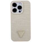 GUESS GUHCP15XPCRTHCD IPHONE 15 PRO MAX 6.7" ZŁOTY/GOLD HARDCASE CROCO TRIANGLE METAL LOGO