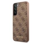 GUESS GUHCS22SG4GFBR S22 S901 BRĄZOWY/BROWN HARD CASE 4G METAL GOLD LOGO