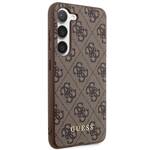 GUESS GUHCS23SG4GFBR S23 S911 BRĄZOWY/BROWN HARD CASE 4G METAL GOLD LOGO