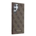 GUESS GUHCS24LG4GFBR S24 ULTRA S928 BRĄZOWY/BROWN HARDCASE 4G METAL GOLD LOGO