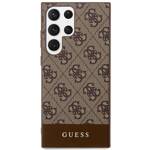 GUESS GUHCS24LG4GLBR S24 ULTRA S928 BRĄZOWY/BROWN HARDCASE 4G STRIPE COLLECTION